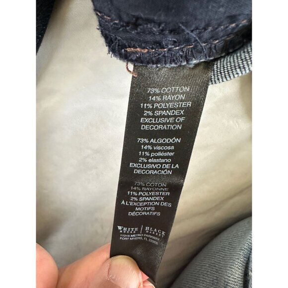 White House Black Market Womens Straight Crop Jeans 6 denim cotton dark‎ denim - Picture 4 of 8